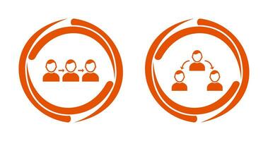 link and connected profiles Icon vector