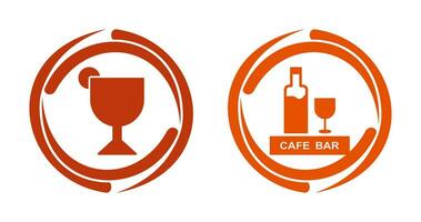 bebidas café y Jerez icono vector