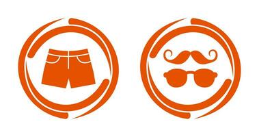 hipster estilo y pantalones cortos icono vector