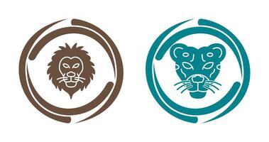 Lion and Cheetah Icon vector