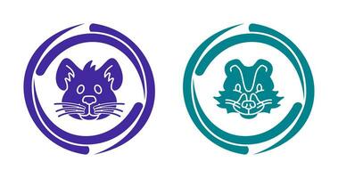 Mouse and Skunk Icon vector