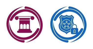 Security Police and Roman Law Icon vector