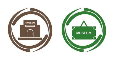 museo edificio y museo icono vector