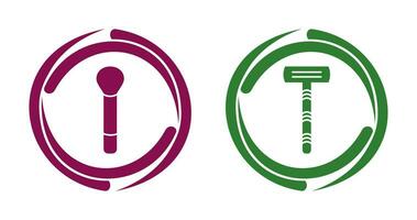 Brush and Razor Icon vector