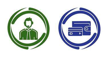 Customer Support and Wallet Icon vector