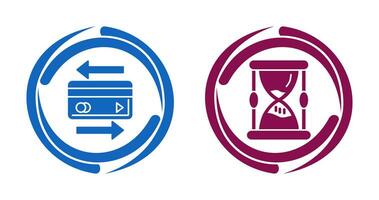 Transaction and Hourglass Icon vector