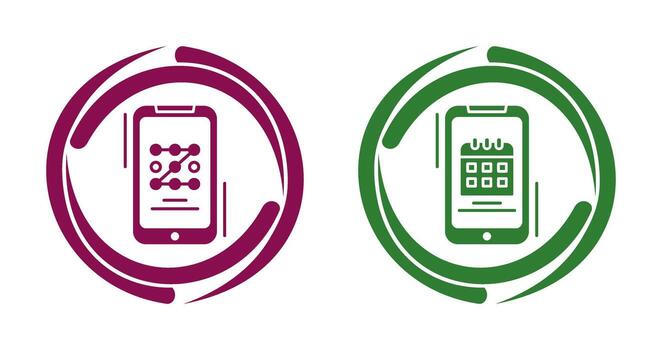 modelo código y calendario icono vector