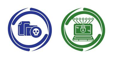 Infected File and Money Hacking Icon vector