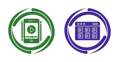 Smartphone and Online Course Icon vector