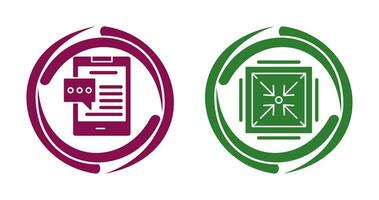 Chat and Minimize Icon vector