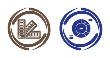 Pie Chart and Pantone Icon vector