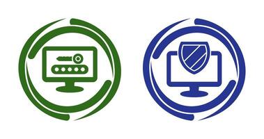 Password and Shield Icon vector