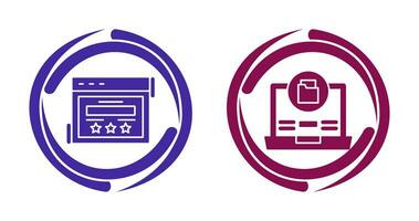 Rating and Data Storage Icon vector