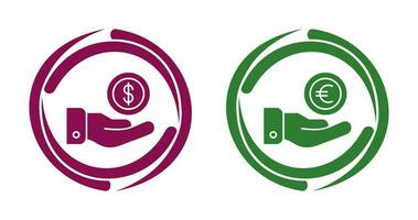 Dollar and Euro Icon vector