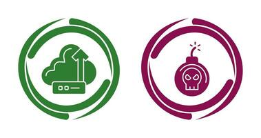 Cloud and Bomb Icon vector