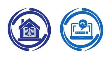 Digital Learning and Homeschooling Icon vector