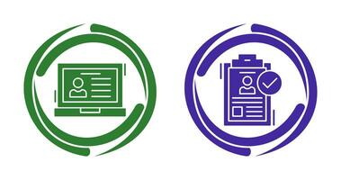 Laptop and Hire Icon vector