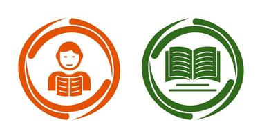 Student and Book Icon vector