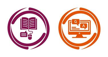 Online Learning and Faq Icon vector