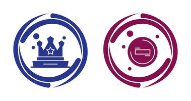 Crown and Remove Icon vector