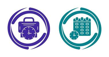 Briefcase and Calender Icon vector