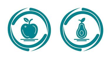 Apple and Avocado Icon vector