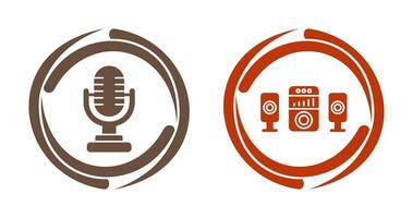 Microphone and Sound System Icon vector