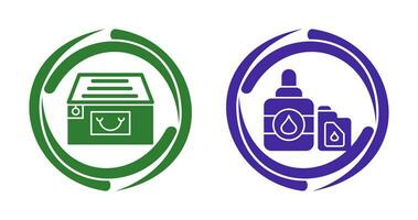 File Cabinet and Ink Cartridge Icon vector