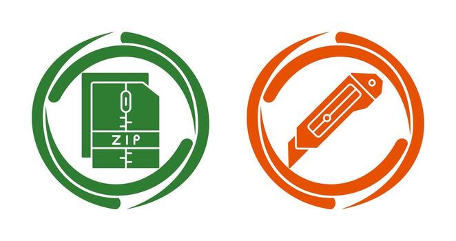 cortador y Código Postal archivo icono vector