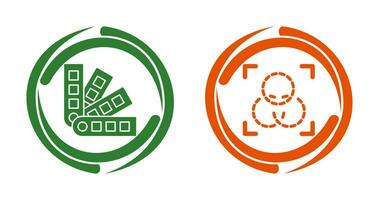 pantone and intersection Icon vector
