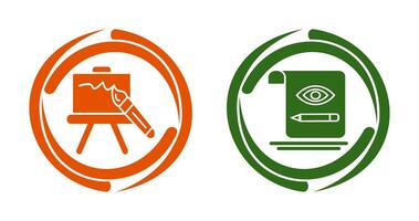 canvas and sketch Icon vector