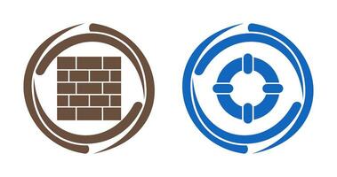 Wall and Life Saver Icon vector