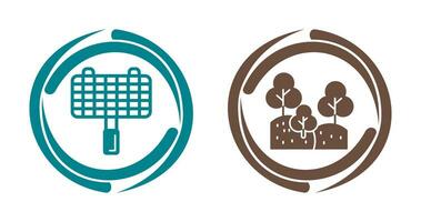 Grill and Forest Icon vector