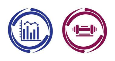 Histogram and Weight Icon vector