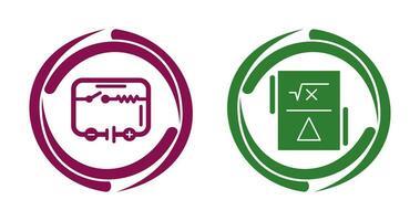 Electrical Circuit and Formula Icon vector