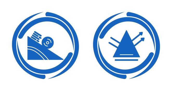 laminación y reflexión icono vector