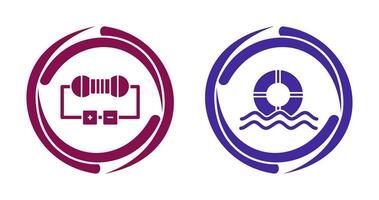 Resistor and  Float Icon vector