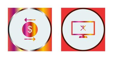 transaction and disconnected network  Icon vector