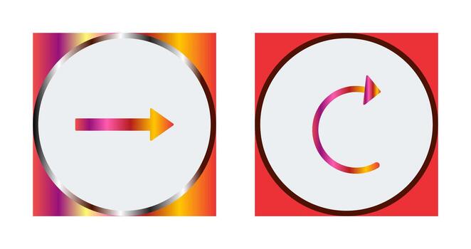 right arrow and reload Icon vector