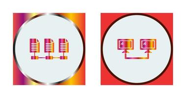 Connectesd Systems and Network Files Icon vector