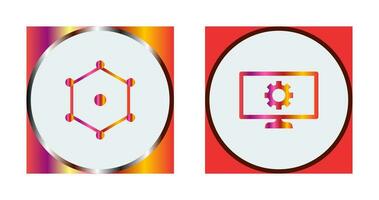 nodes and network setting  Icon vector