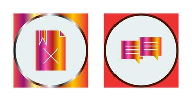 delete and two chat bubbles Icon vector