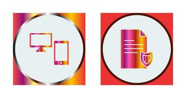 devices and private document  Icon vector