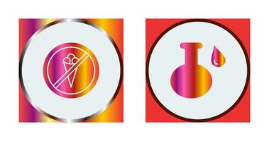 acidic liquid and no icecream Icon vector