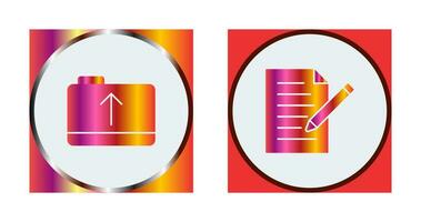 folder and edit document  Icon vector