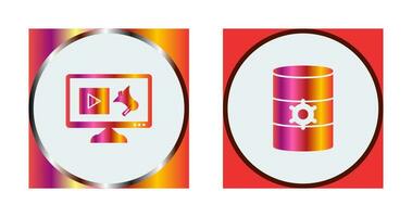 Digital Marketing and Database Management Icon vector