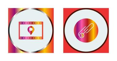 Location Web and Link Sales Icon vector