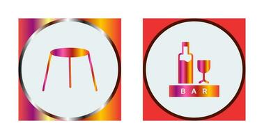 stool and bar sign Icon vector