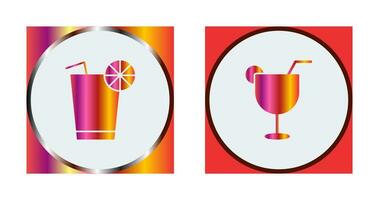 lemon juice and drinks Icon vector