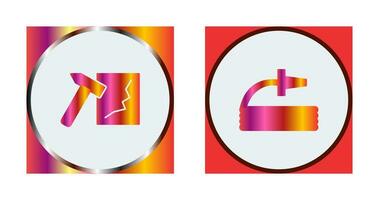 break glass and hose  Icon vector